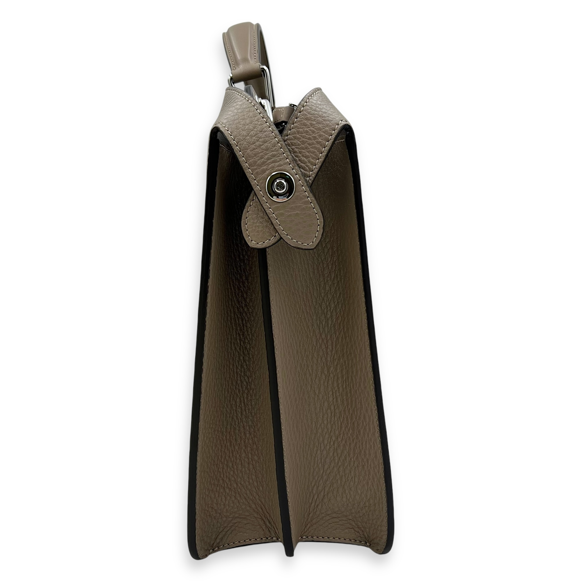 Fendi ISeeU Top Handle Bag Brown in Calfskin, Silver hardware_4