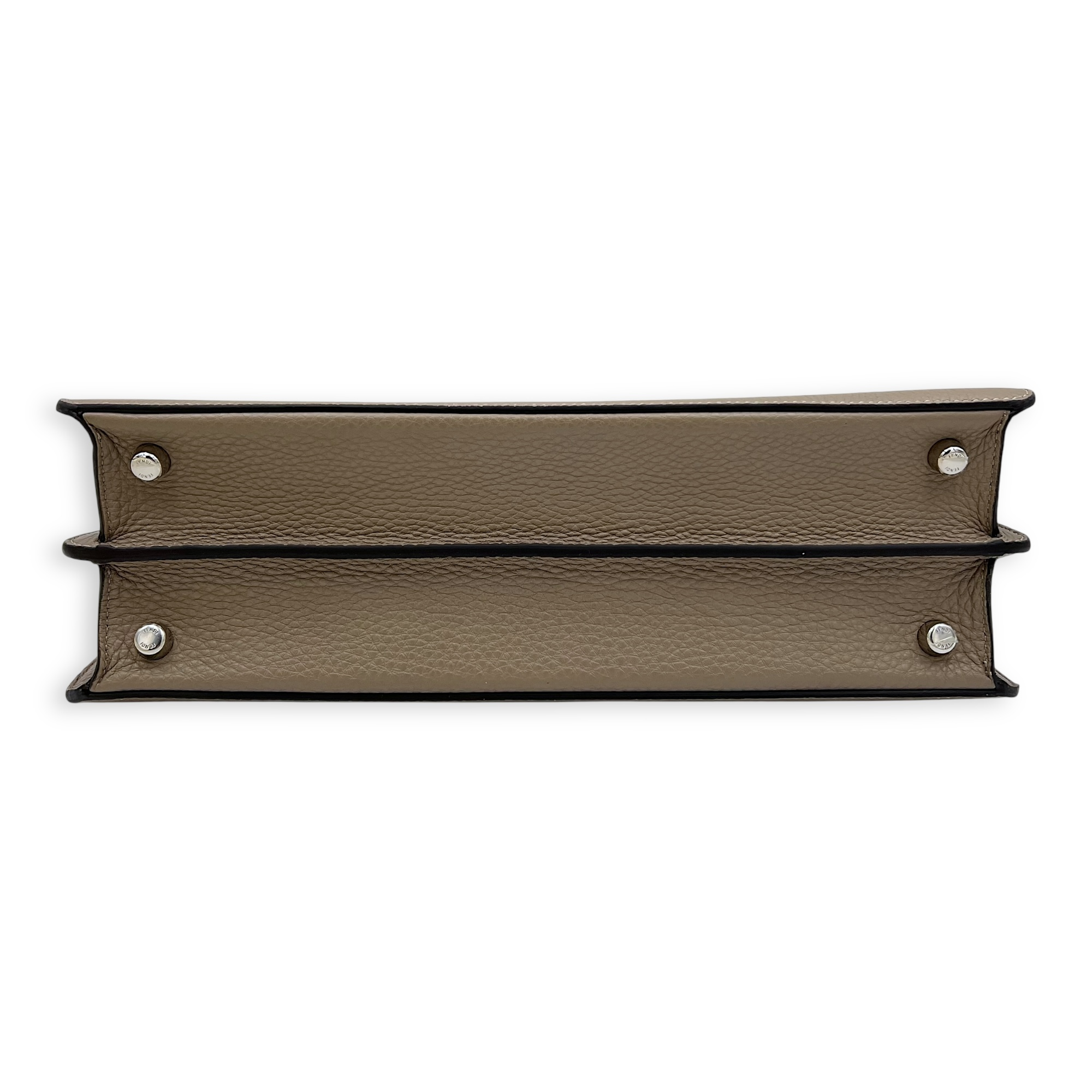 Fendi ISeeU Top Handle Bag Brown in Calfskin, Silver hardware_5