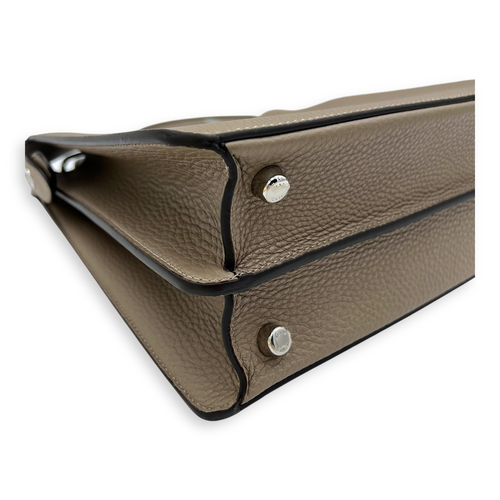 Fendi ISeeU Top Handle Bag Brown in Calfskin, Silver hardware_8