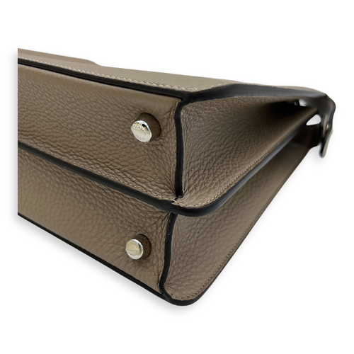 Fendi ISeeU Top Handle Bag Brown in Calfskin, Silver hardware_9
