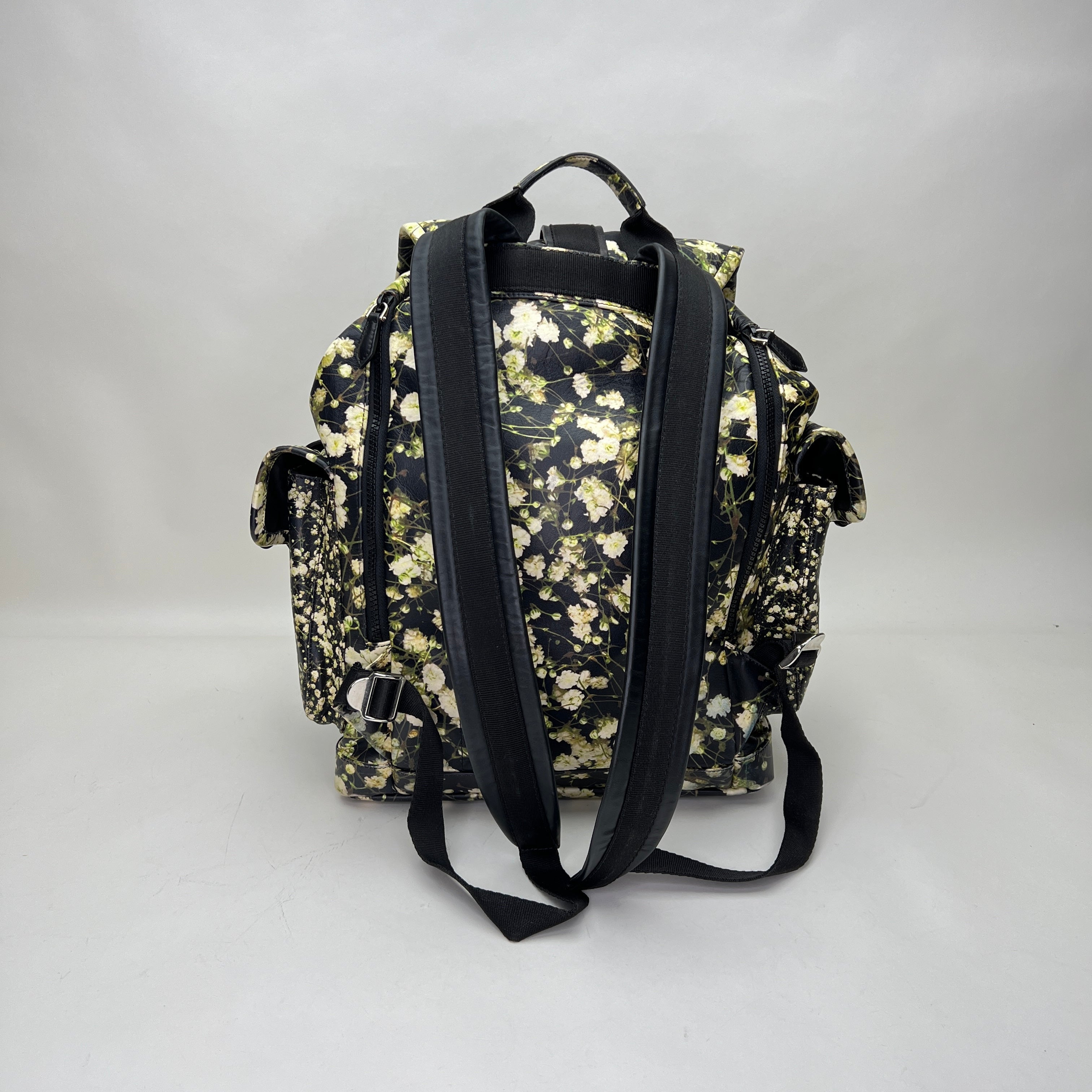 Givenchy Floral Obsedia Multi colour Backpack in Calfskin Silver hardware Singapore