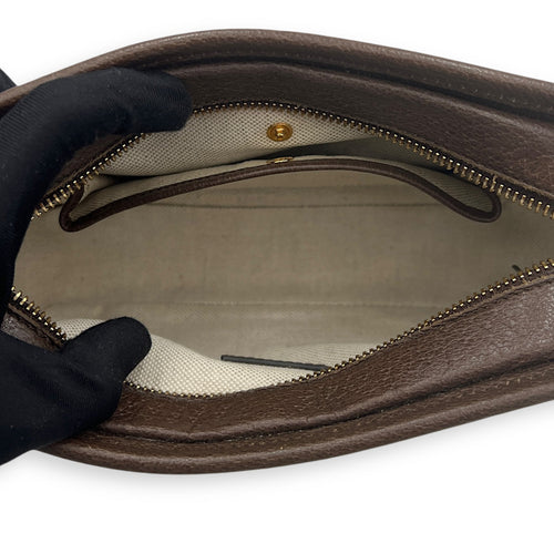 GG Jumbo Crossbody Bag Brown in Canvas, Gold hardware