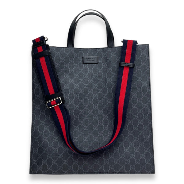 Gucci GG Supreme Monogram Appia Tote bag in Monogram coated canvas Silver Hardware Singapore