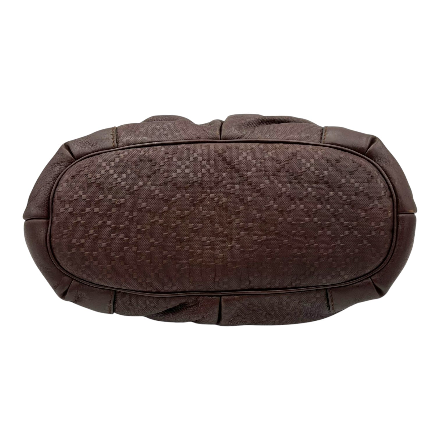 GG Top Handle Bag Brown in Calfskin, Gold hardware