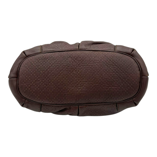 GG Top Handle Bag Brown in Calfskin, Gold hardware