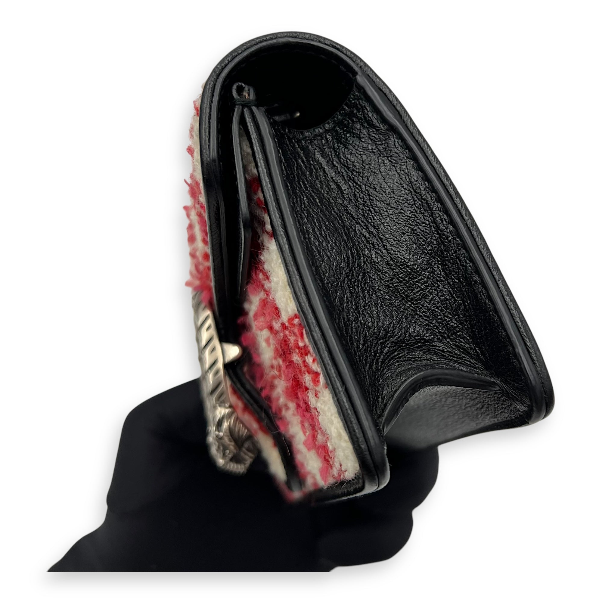 Gucci Dionysus Crossbody Bag Red in Tweed, Ruthenium hardware_11