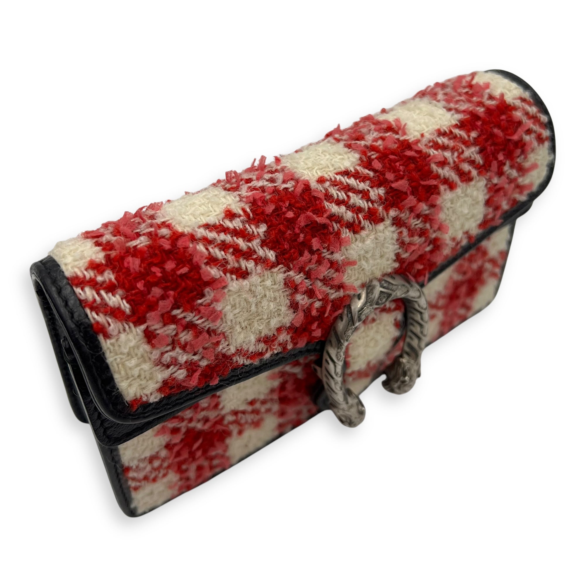 Gucci Dionysus Crossbody Bag Red in Tweed, Ruthenium hardware_16
