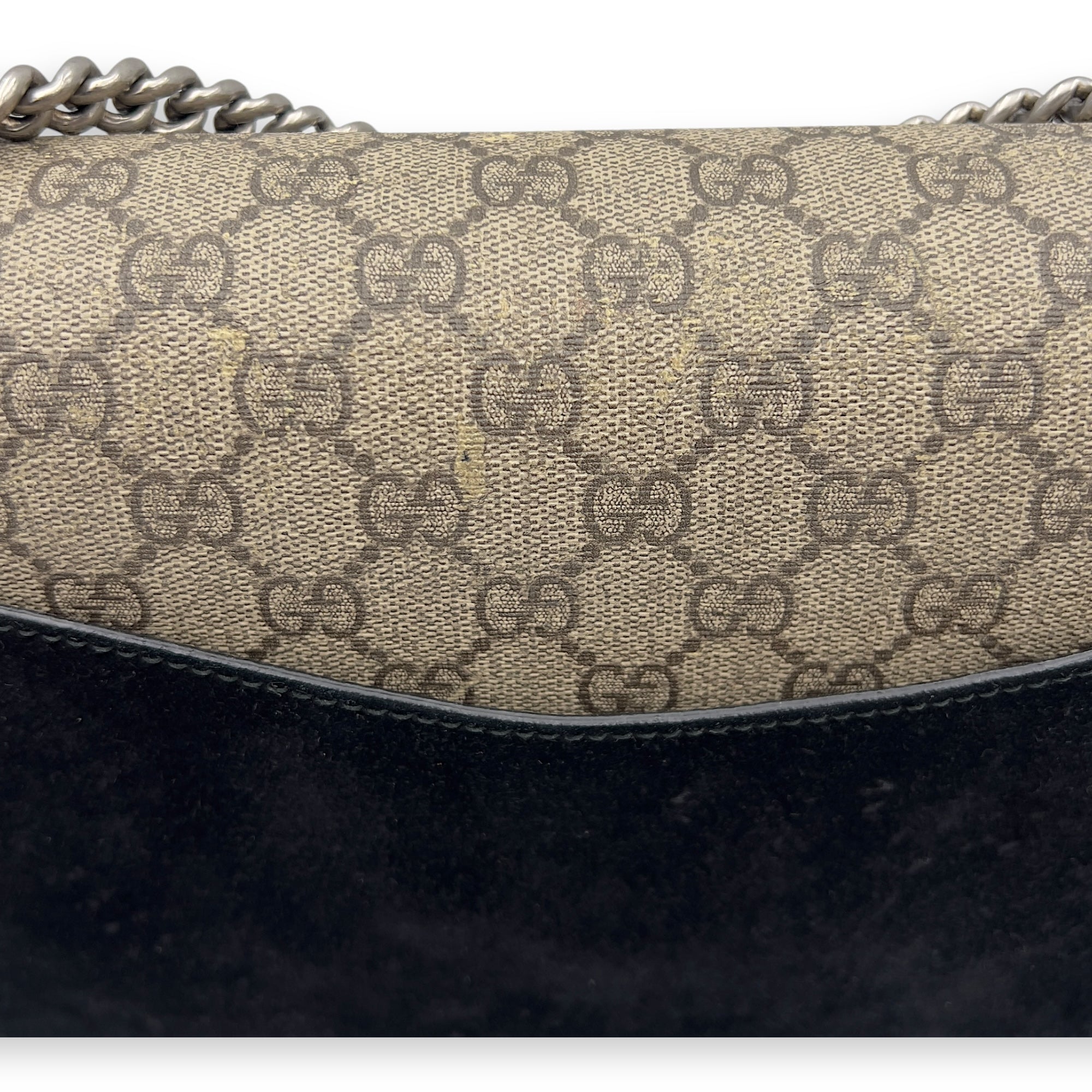 Gucci Dionysus Shoulder Bag Beige in Coated Canvas, Silver hardware_11