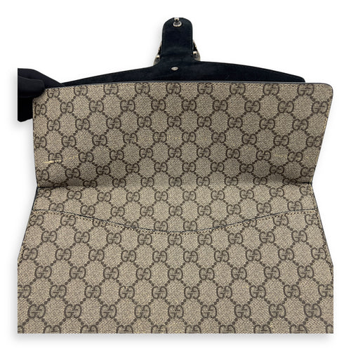 Gucci Dionysus Shoulder Bag Beige in Coated Canvas, Silver hardware_15