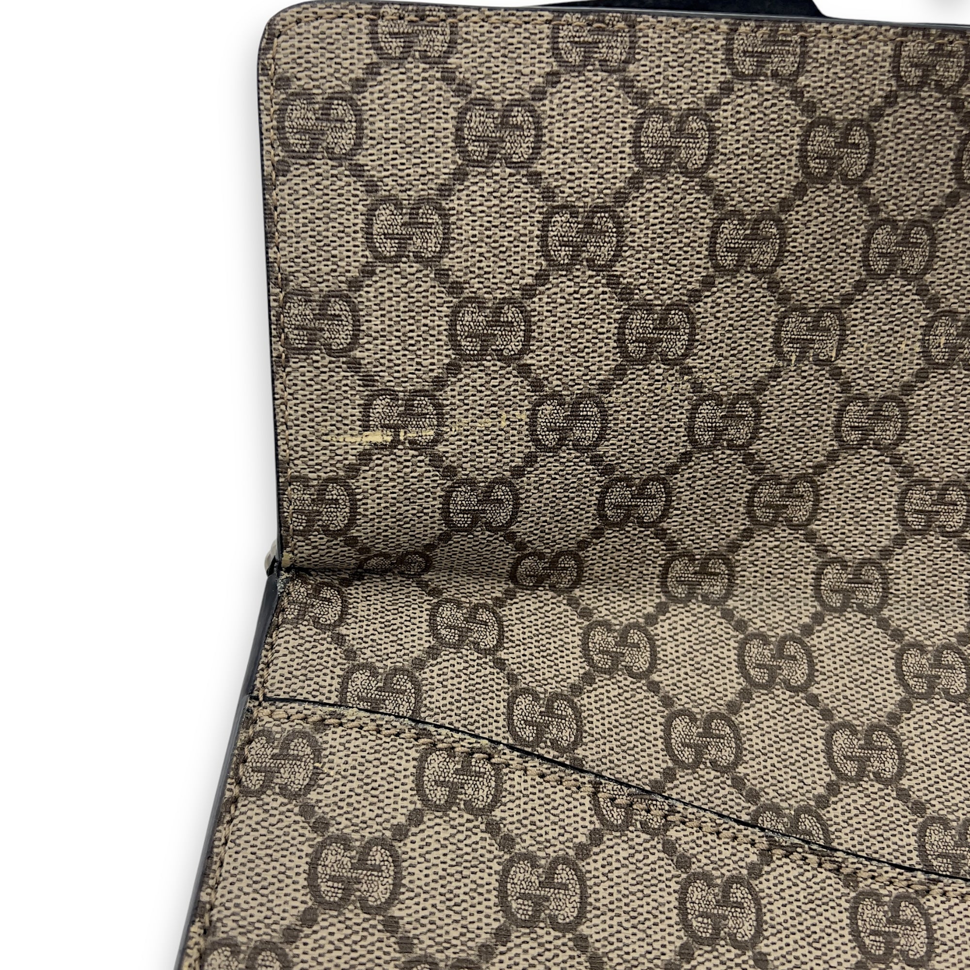 Gucci Dionysus Shoulder Bag Beige in Coated Canvas, Silver hardware_16