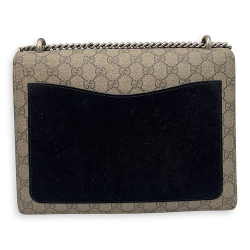 Gucci Dionysus Shoulder Bag Beige in Coated Canvas, Silver hardware_2