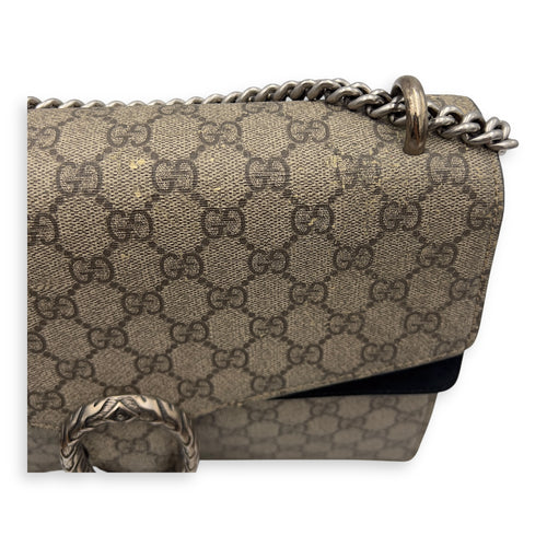 Gucci Dionysus Shoulder Bag Beige in Coated Canvas, Silver hardware_4