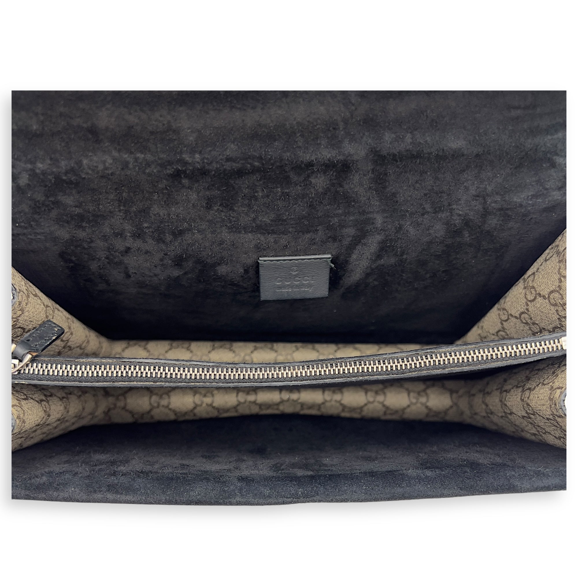 Gucci Dionysus Shoulder Bag Beige in Coated Canvas, Silver hardware_6