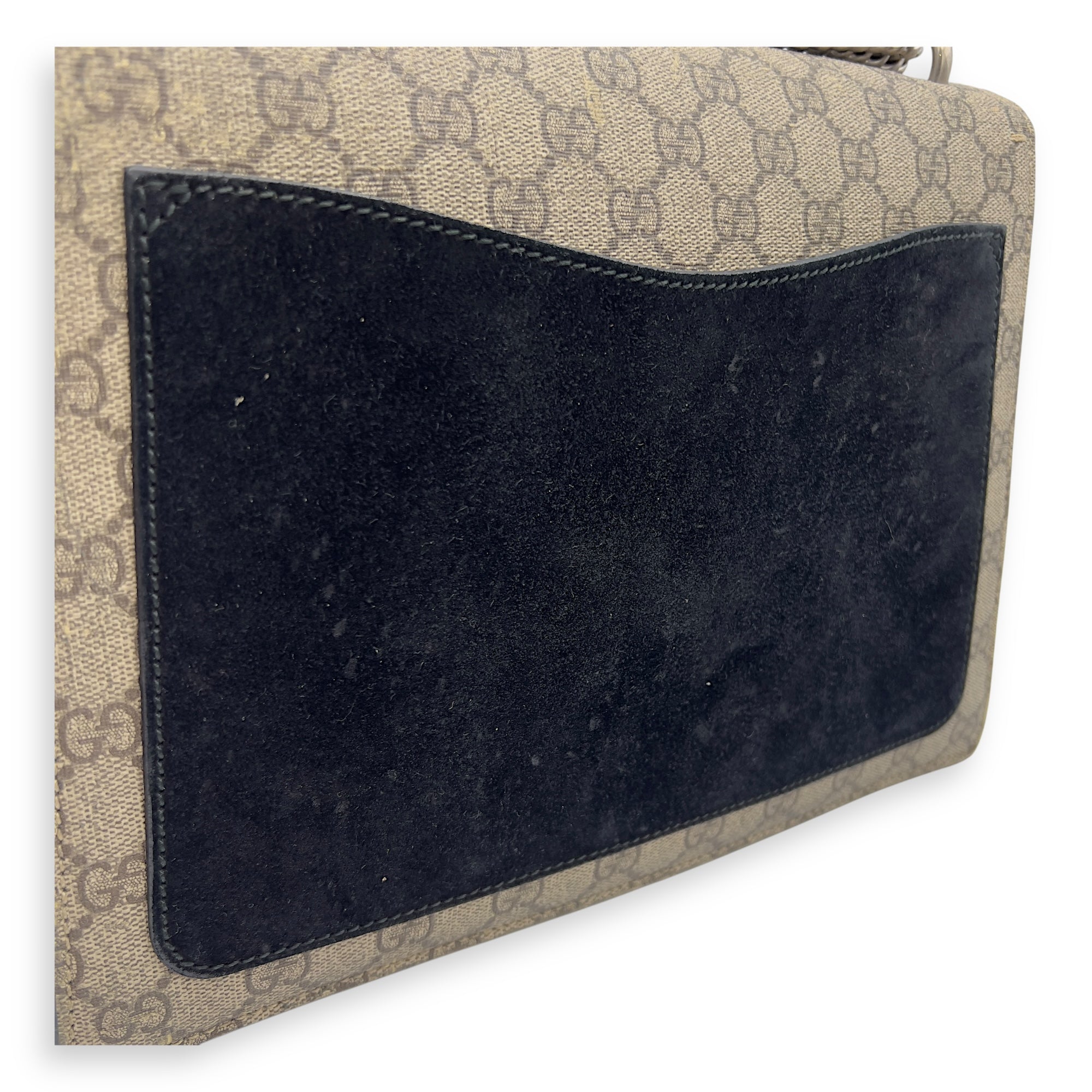 Gucci Dionysus Shoulder Bag Beige in Coated Canvas, Silver hardware_7