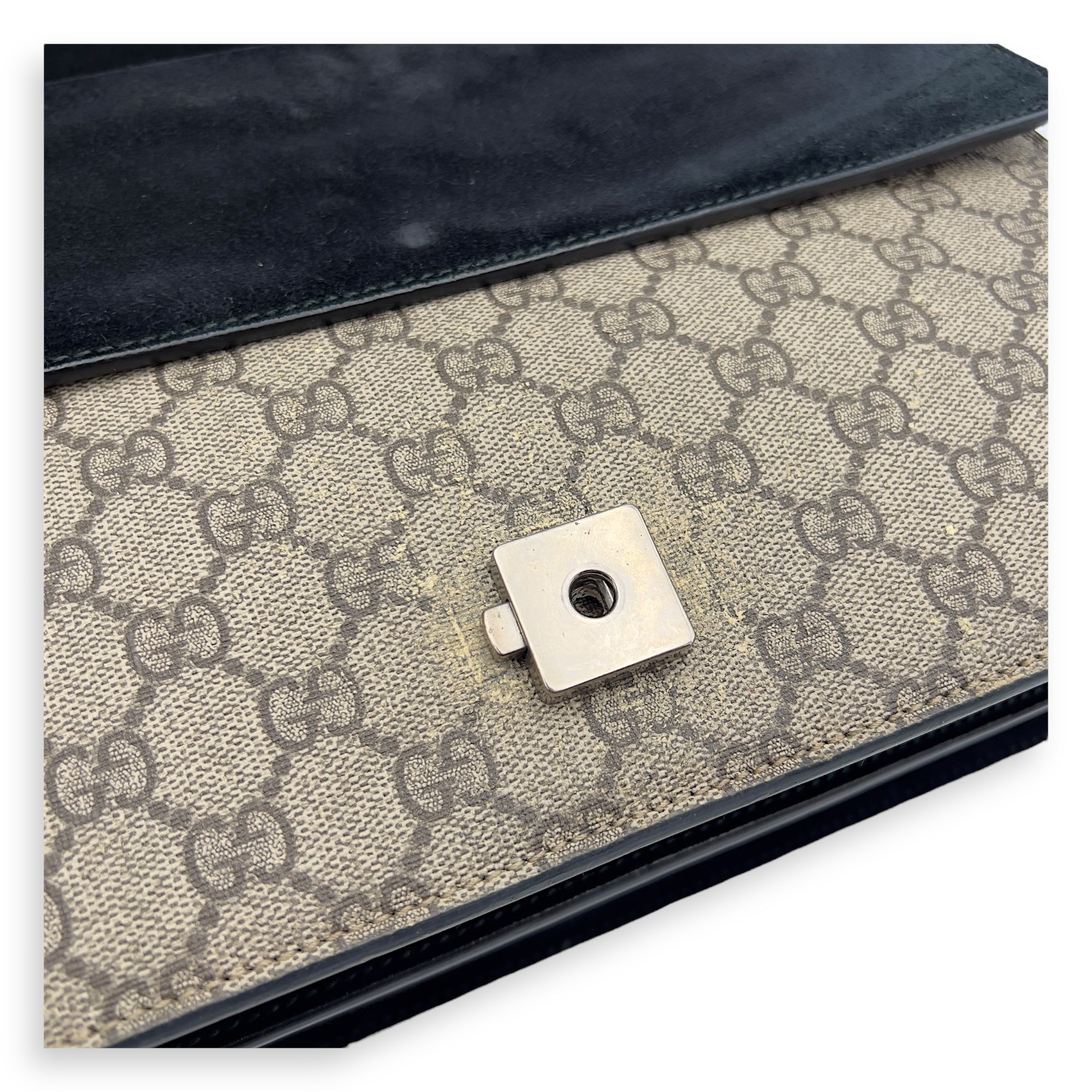 Gucci Dionysus Shoulder Bag Beige in Coated Canvas, Silver hardware_9