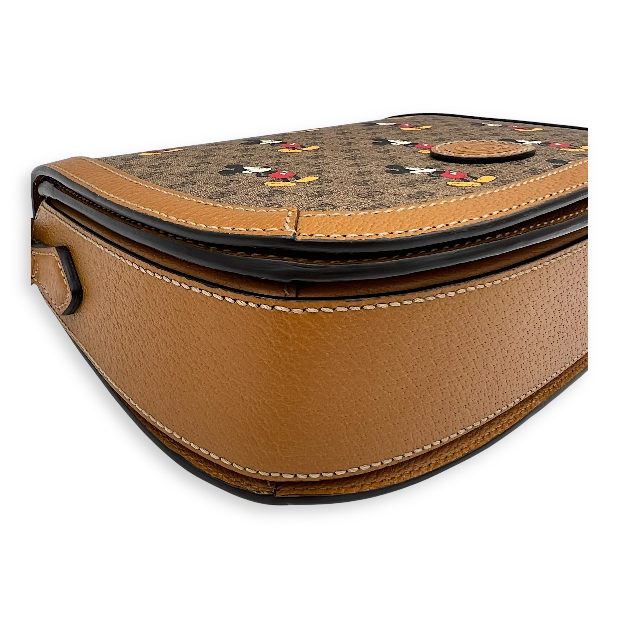 Gucci Disney Crossbody Bag Yellow in Coated Canvas, Gold hardware_7
