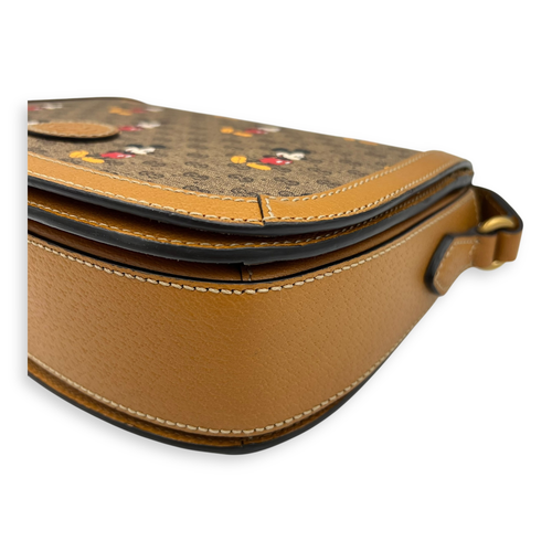 Gucci Disney Crossbody Bag Yellow in Coated Canvas, Gold hardware_8