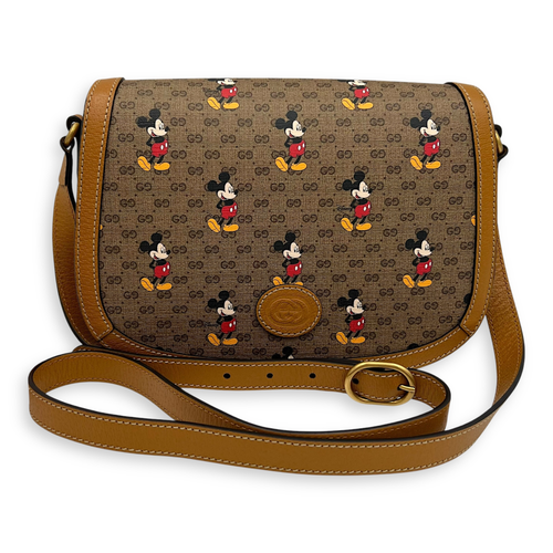 Gucci Disney Crossbody Bag Yellow in Coated Canvas, Gold hardware_9