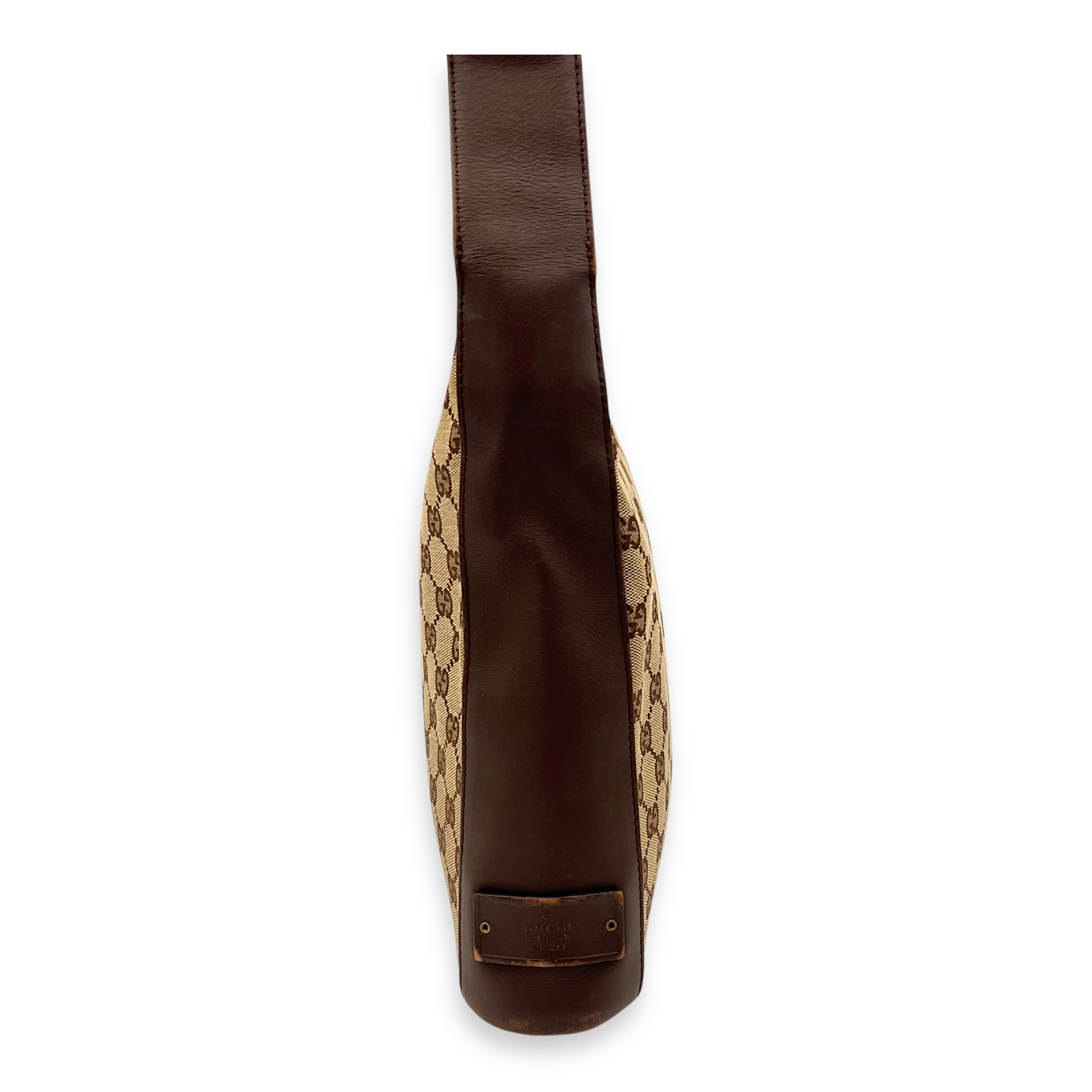 Gucci GG Shoulder Bag Brown in Canvas, Gold hardware_4
