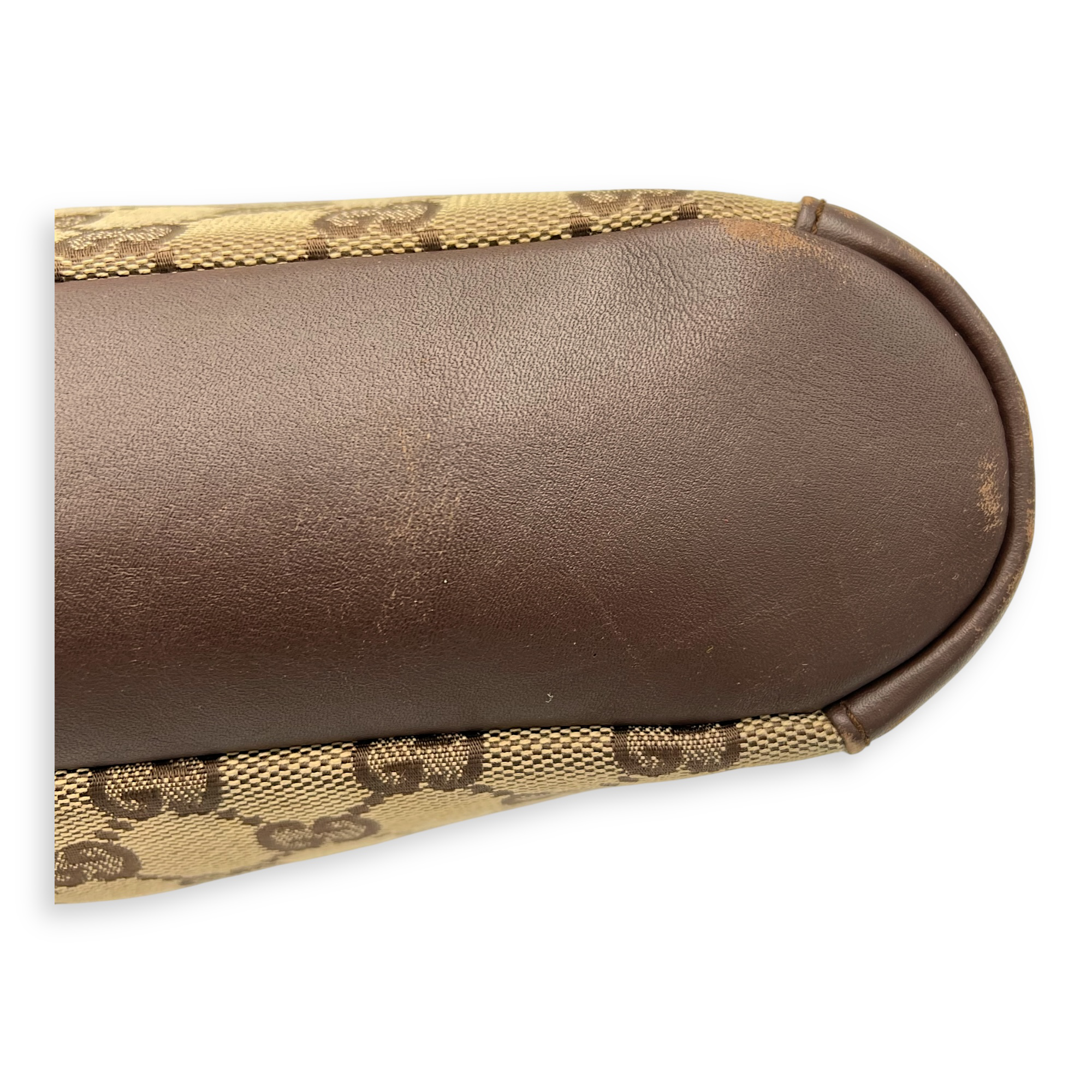 Gucci GG Shoulder Bag Brown in Canvas, Gold hardware_5