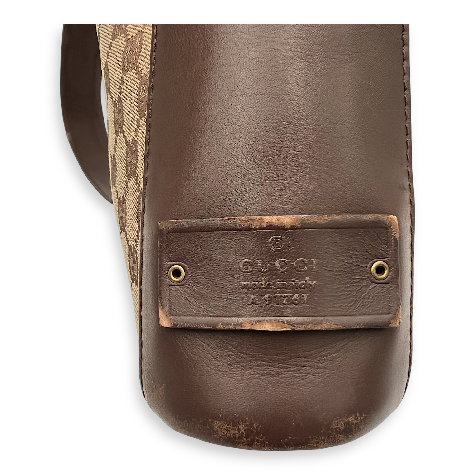Gucci GG Shoulder Bag Brown in Canvas, Gold hardware_7
