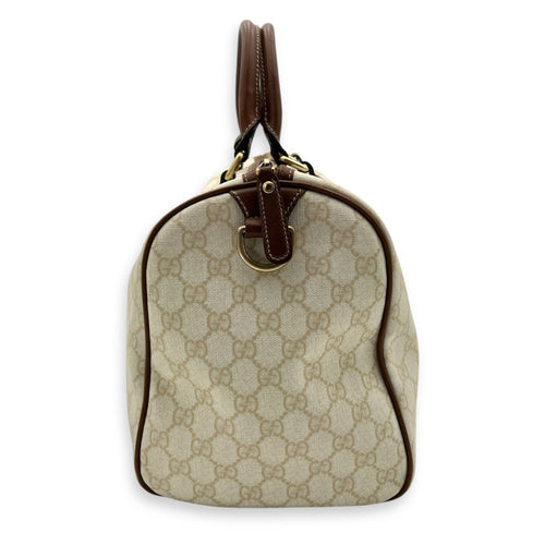 Gucci GG Top Handle Bag White in Coated Canvas_3