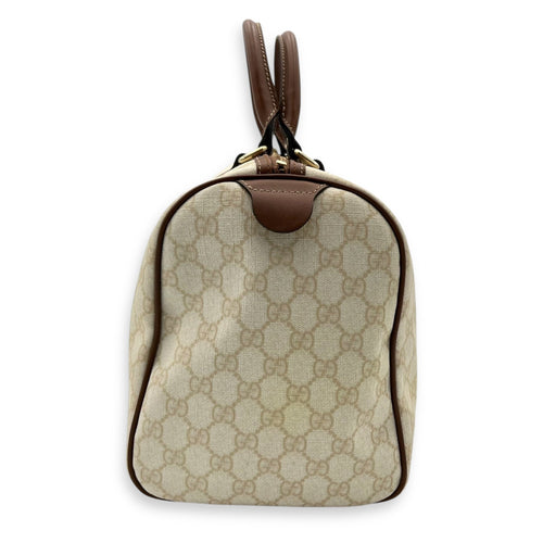 Gucci GG Top Handle Bag White in Coated Canvas_4