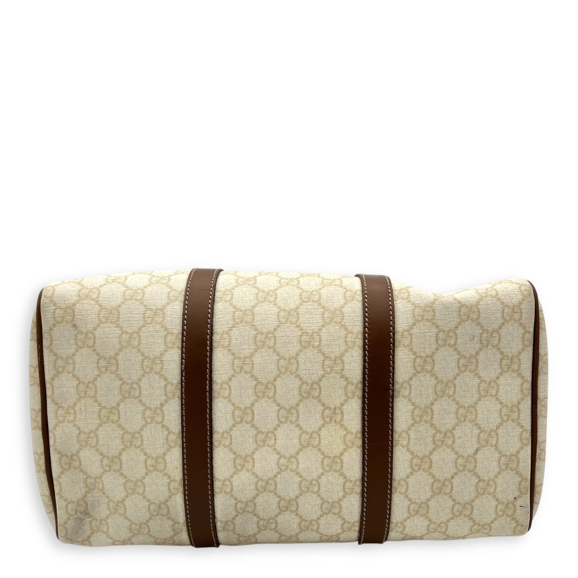 Gucci GG Top Handle Bag White in Coated Canvas_5