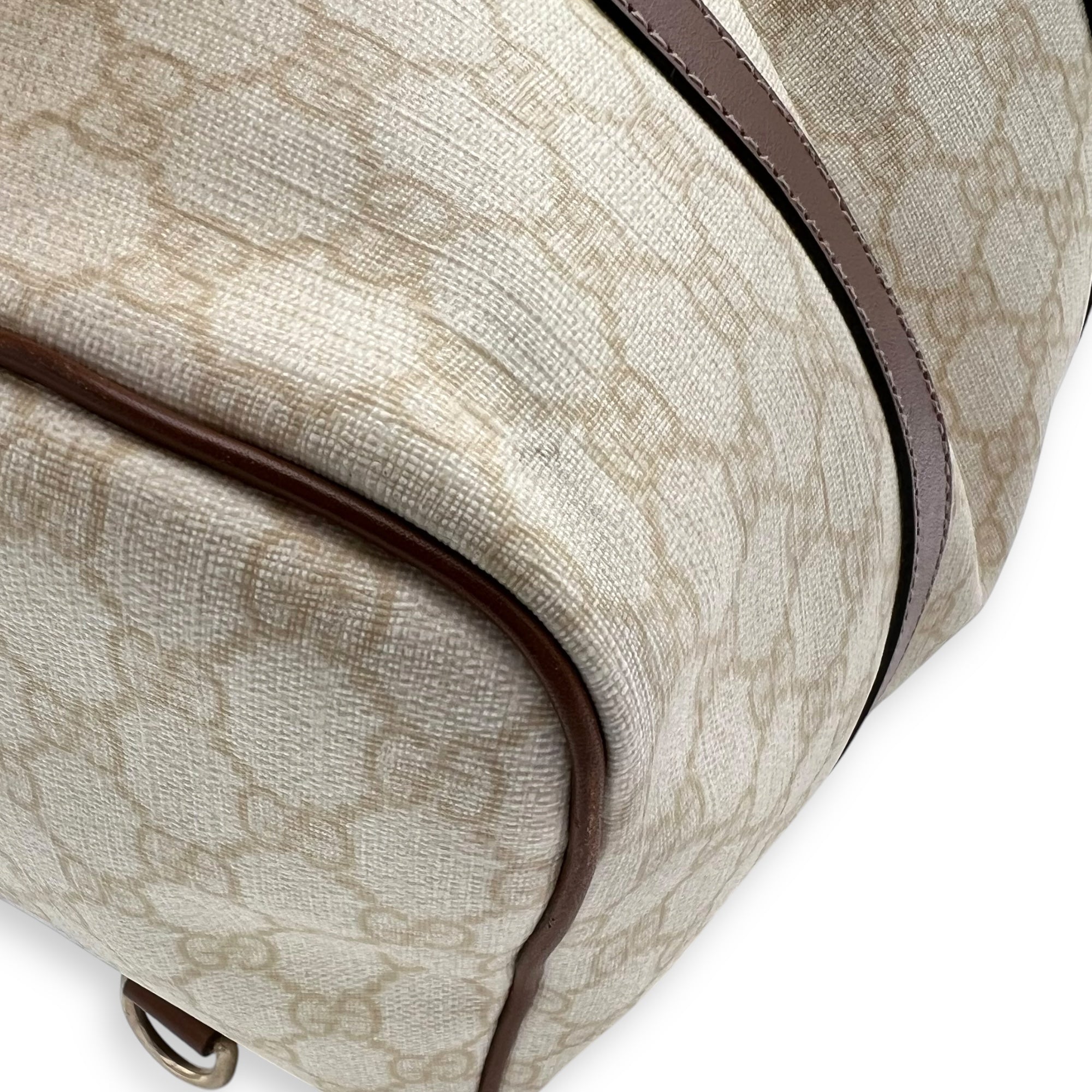 Gucci GG Top Handle Bag White in Coated Canvas_6