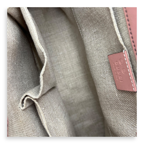 Gucci Guccissima Shoulder Bag Pink in Calfskin, Gold hardware_14