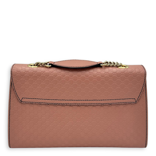 Gucci Guccissima Shoulder Bag Pink in Calfskin, Gold hardware_2