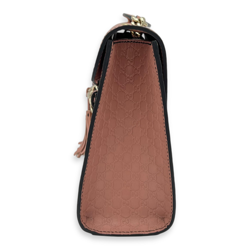 Gucci Guccissima Shoulder Bag Pink in Calfskin, Gold hardware_3