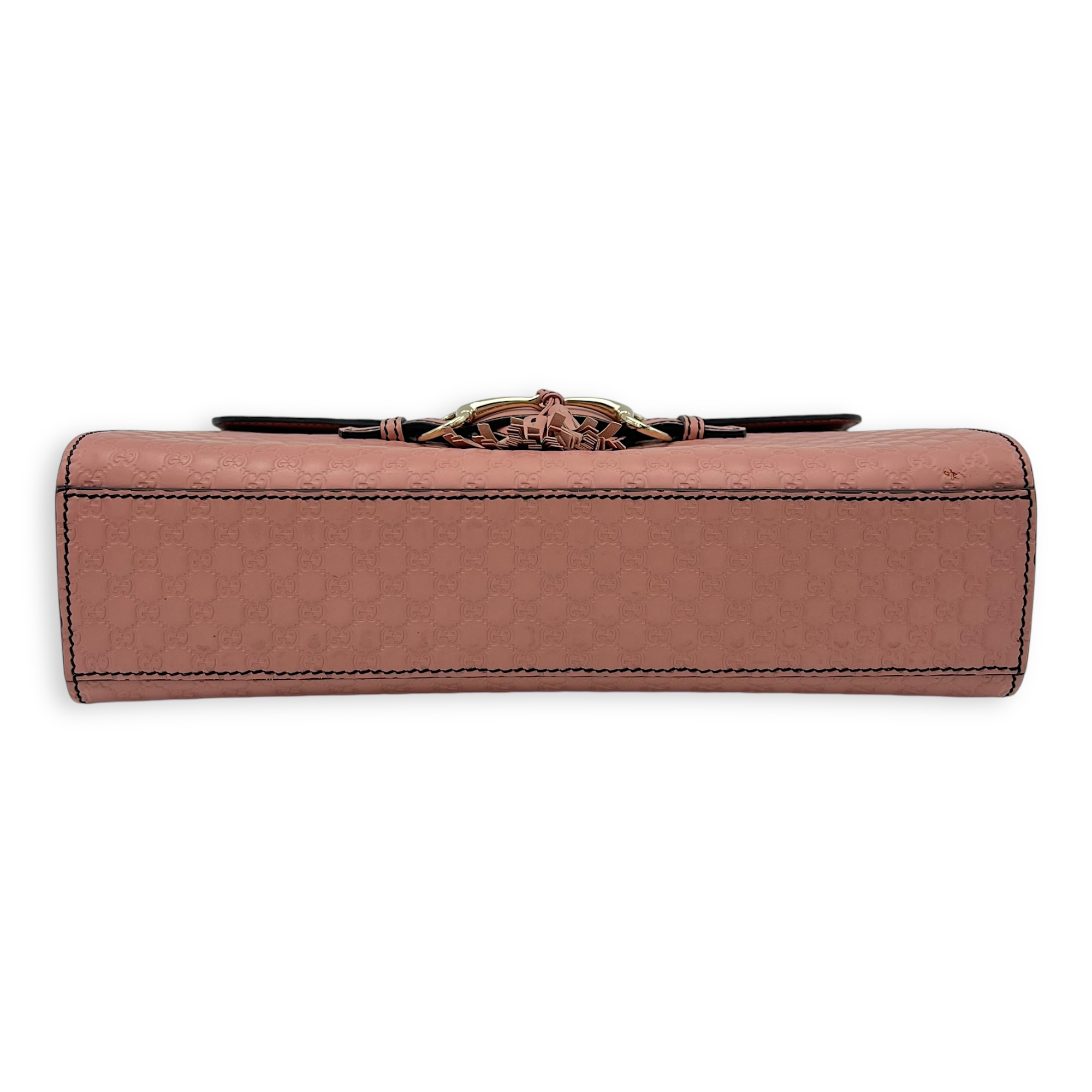 Gucci Guccissima Shoulder Bag Pink in Calfskin, Gold hardware_5