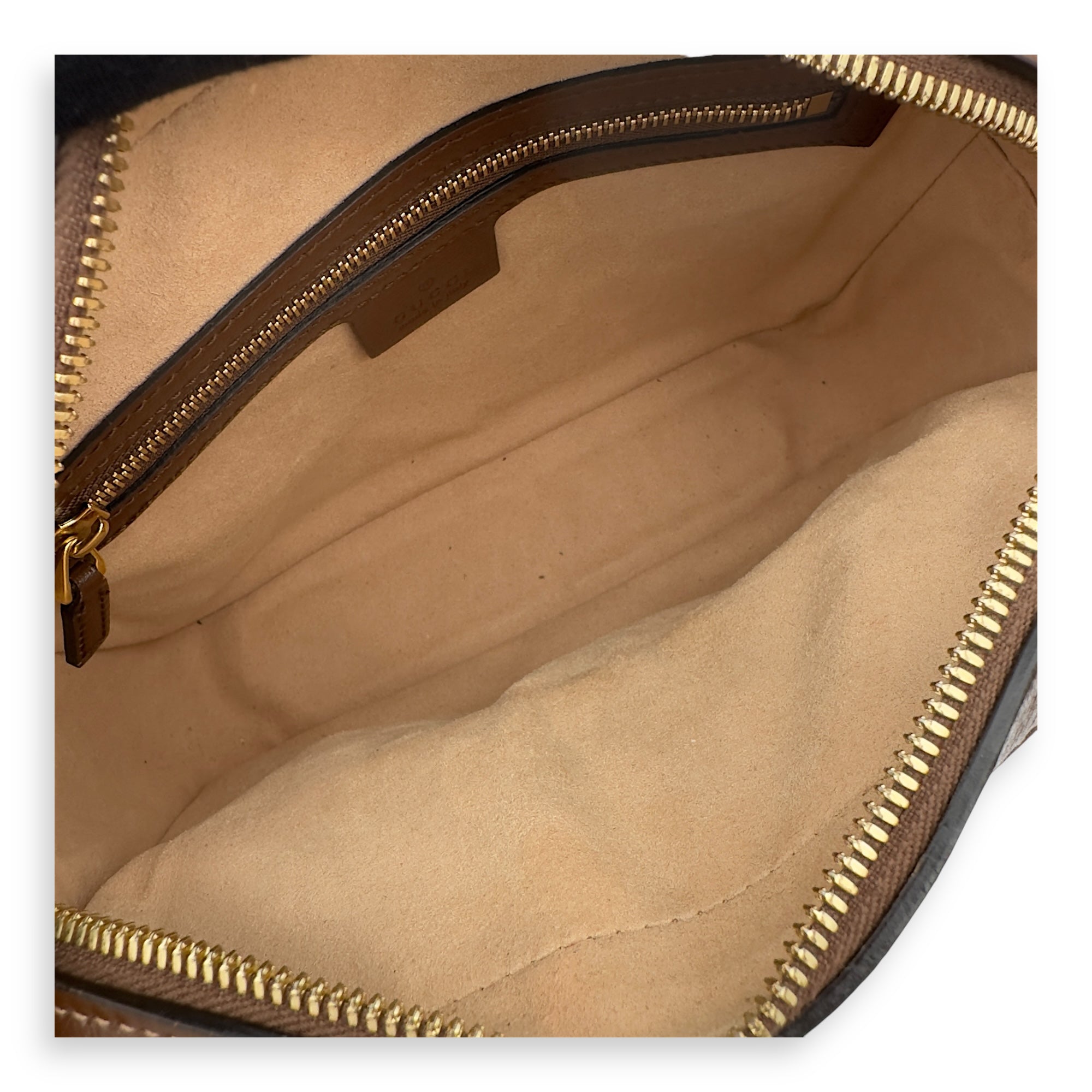 Gucci Horsebit 1955 Crossbody Bag Grey in Coated Canvas, Gold hardware_6