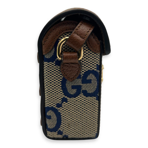 Gucci Limited Edition Horsebit 1955 Brown Crossbody Bag in Canvas, Gold hardware_4