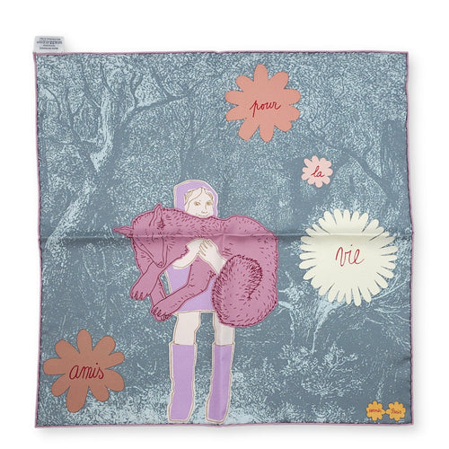 Amis Pour La Vie  45 Gris Scarf in Silk