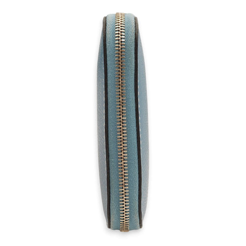 Azap  Blue Jean Wallet in Epsom Palladium hardware LUX4618 2