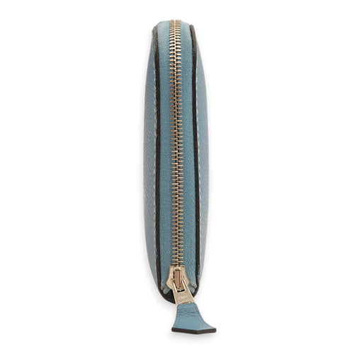 Azap  Blue Jean Wallet in Epsom Palladium hardware LUX4618 3