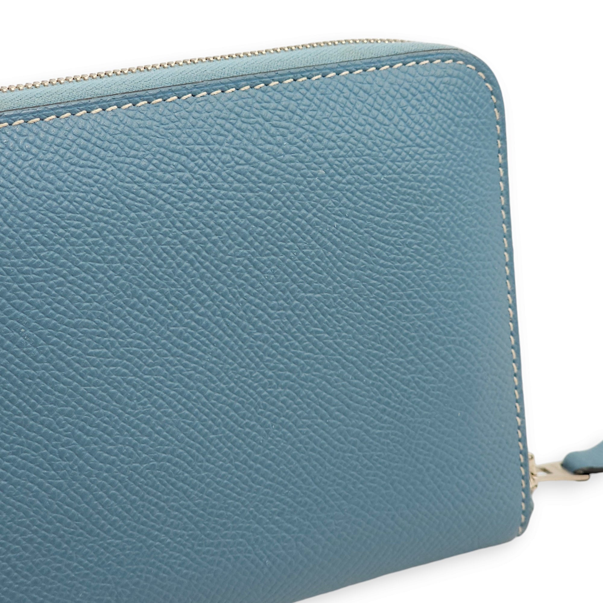 Azap  Blue Jean Wallet in Epsom Palladium hardware LUX4618 4