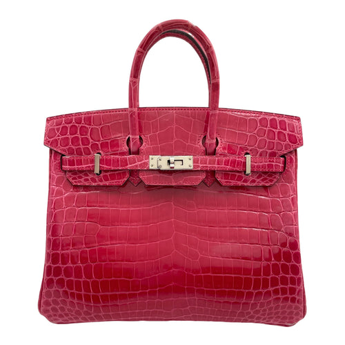 Birkin 25 Rose Extreme in Shiny Niloticus Palladium hardware CL2406-3322 1