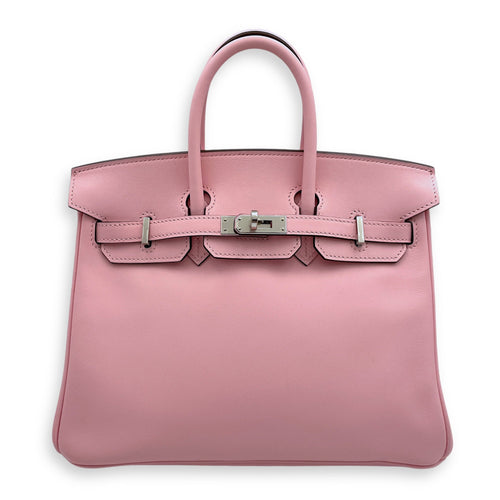 Birkin 25 Rose Sakura in Veau Jonathan, Palladium hardware