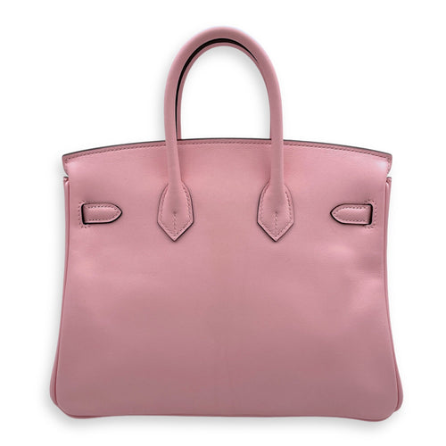 Birkin 25 Rose Sakura in Veau Jonathan, Palladium hardware