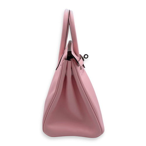 Birkin 25 Rose Sakura in Veau Jonathan, Palladium hardware