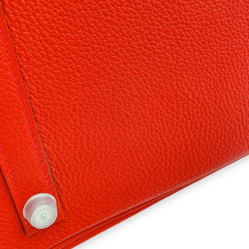 Birkin 30 Geranium in Togo, Silver hardware