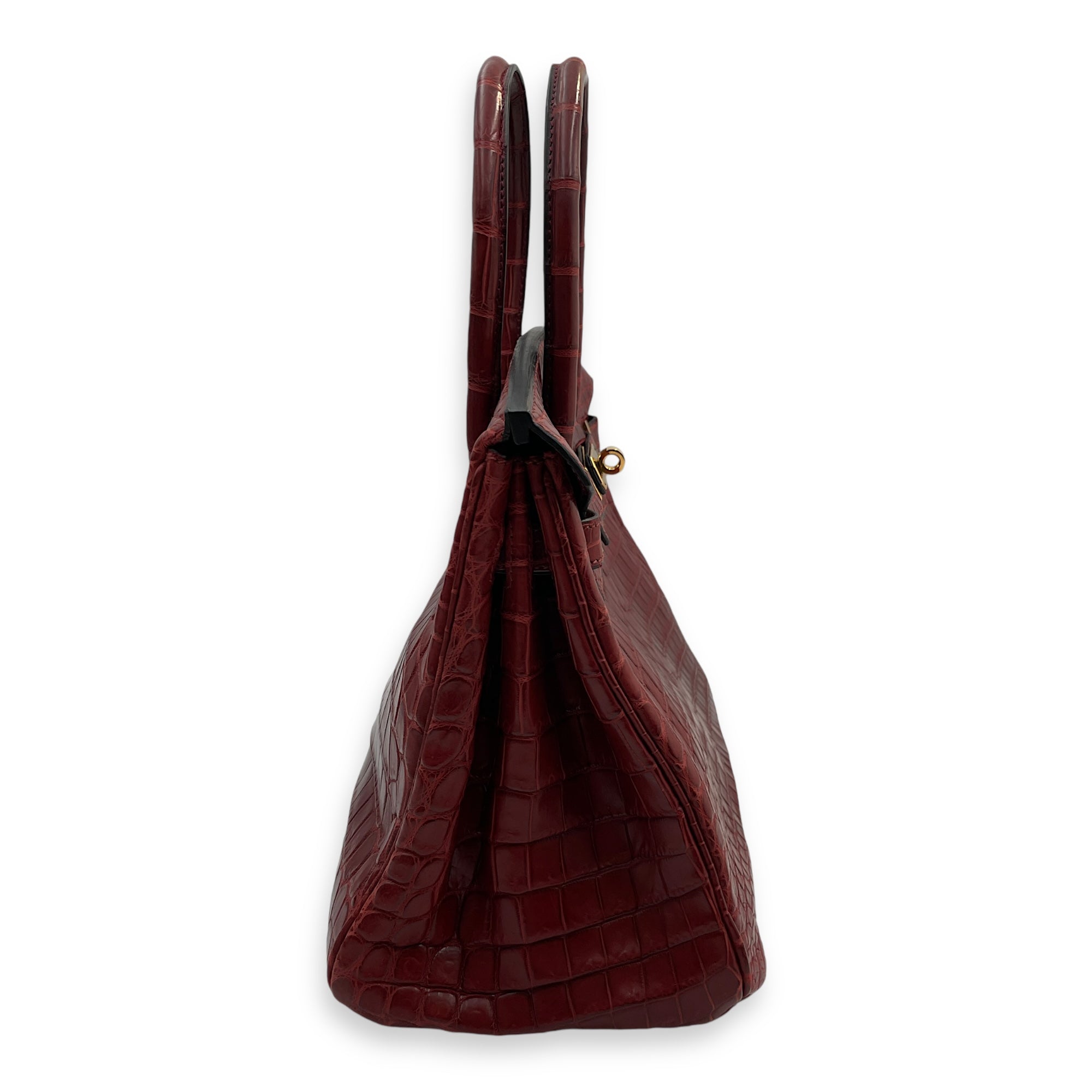 Birkin 30 Rouge in Matte Niloticus, Gold hardware