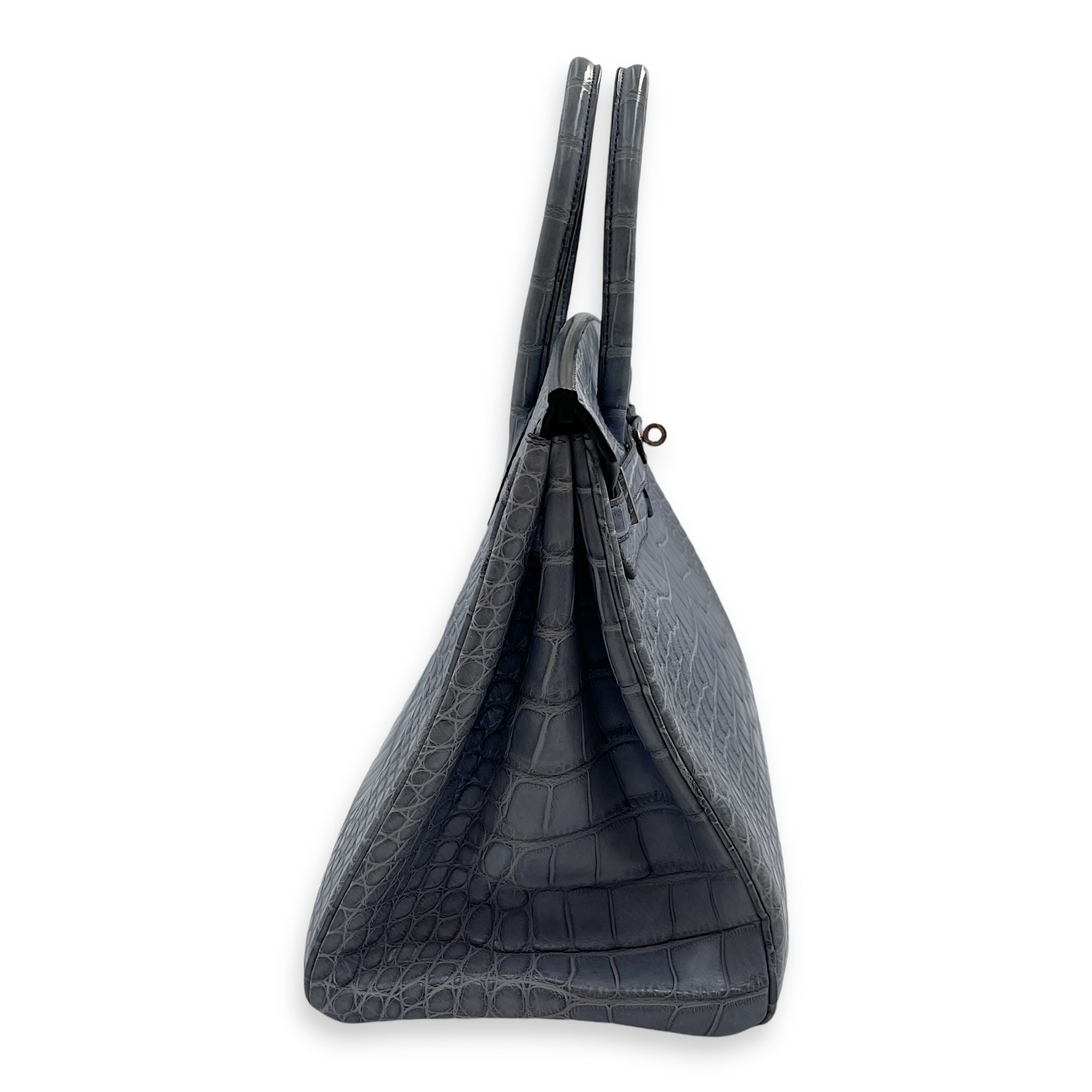 Birkin 35 Blue Brighton in Matte Alligator, Palladium hardware