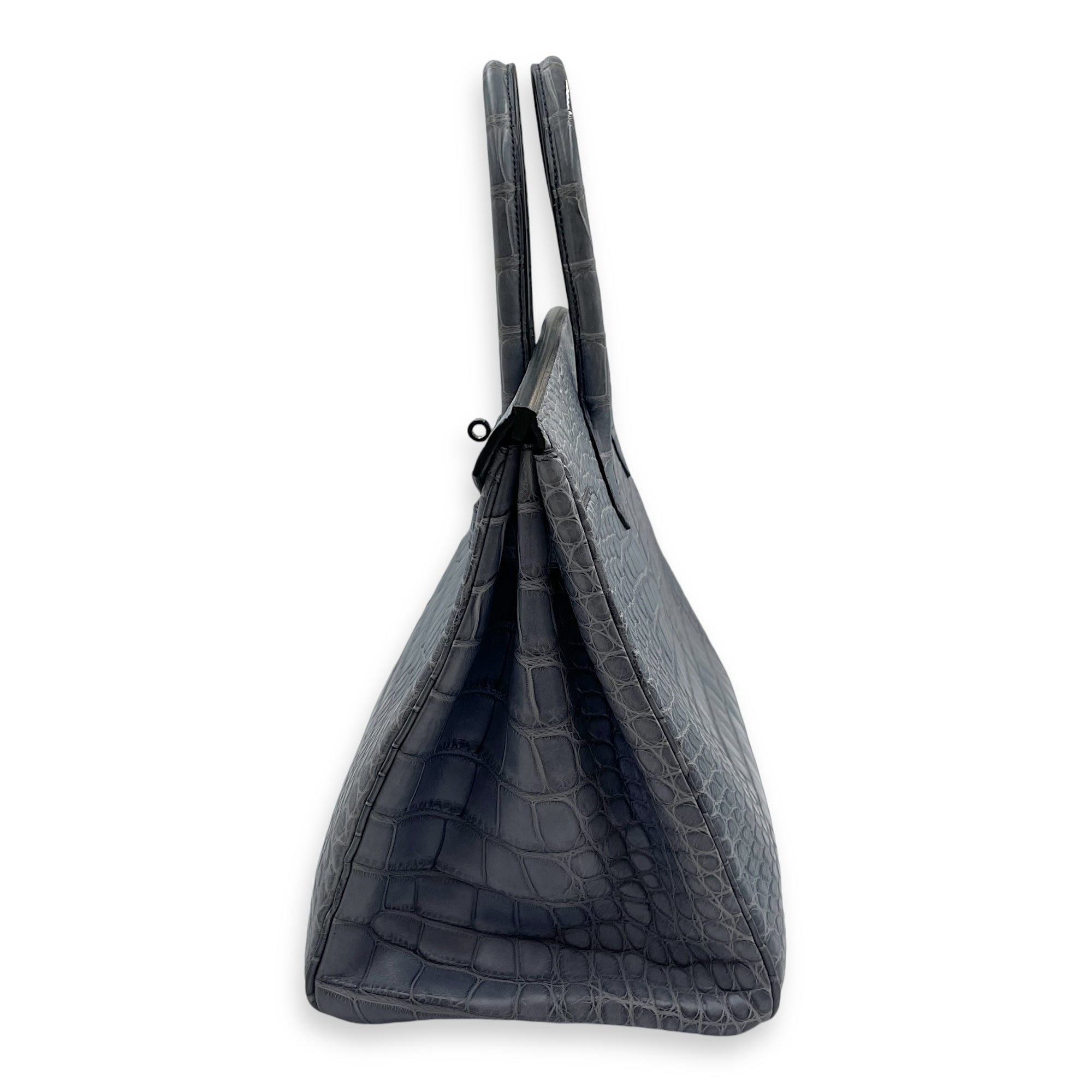 Birkin 35 Blue Brighton in Matte Alligator, Palladium hardware