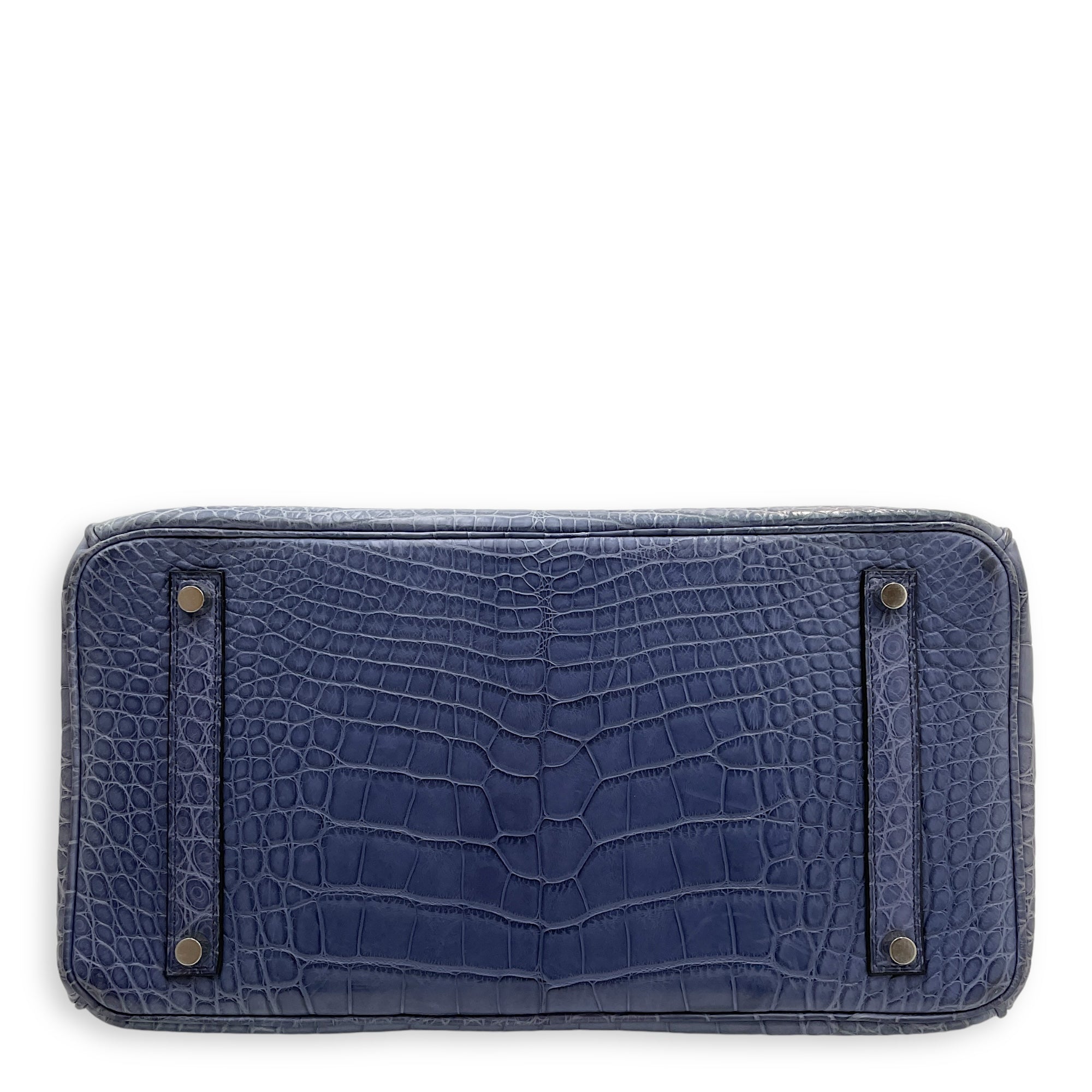 Birkin 35 Blue Brighton in Matte Alligator, Palladium hardware