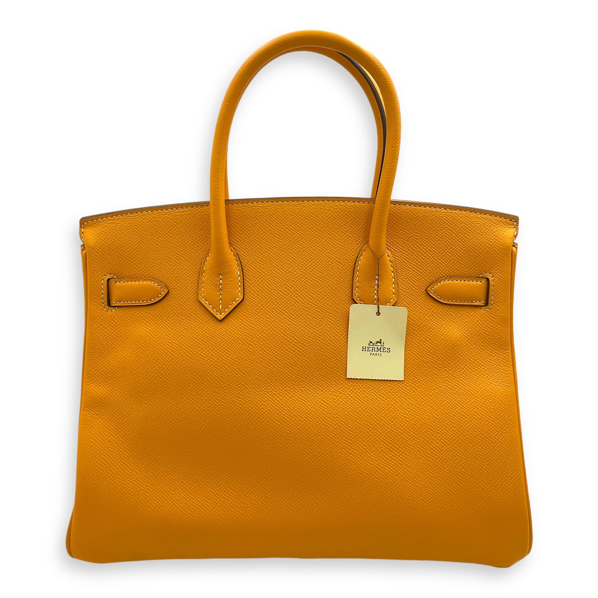 Birkin Candy 30 Jaune d'or & Potiron in Epsom, Permabrass hardware
