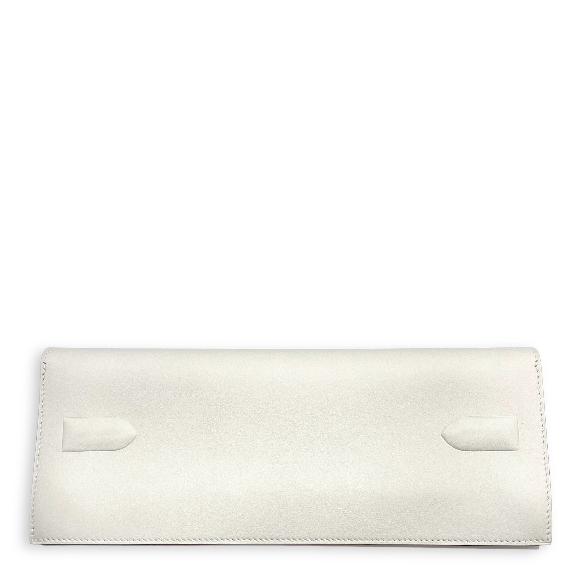 Birkin Shadow Pochette Gris Pale Clutch in Swift